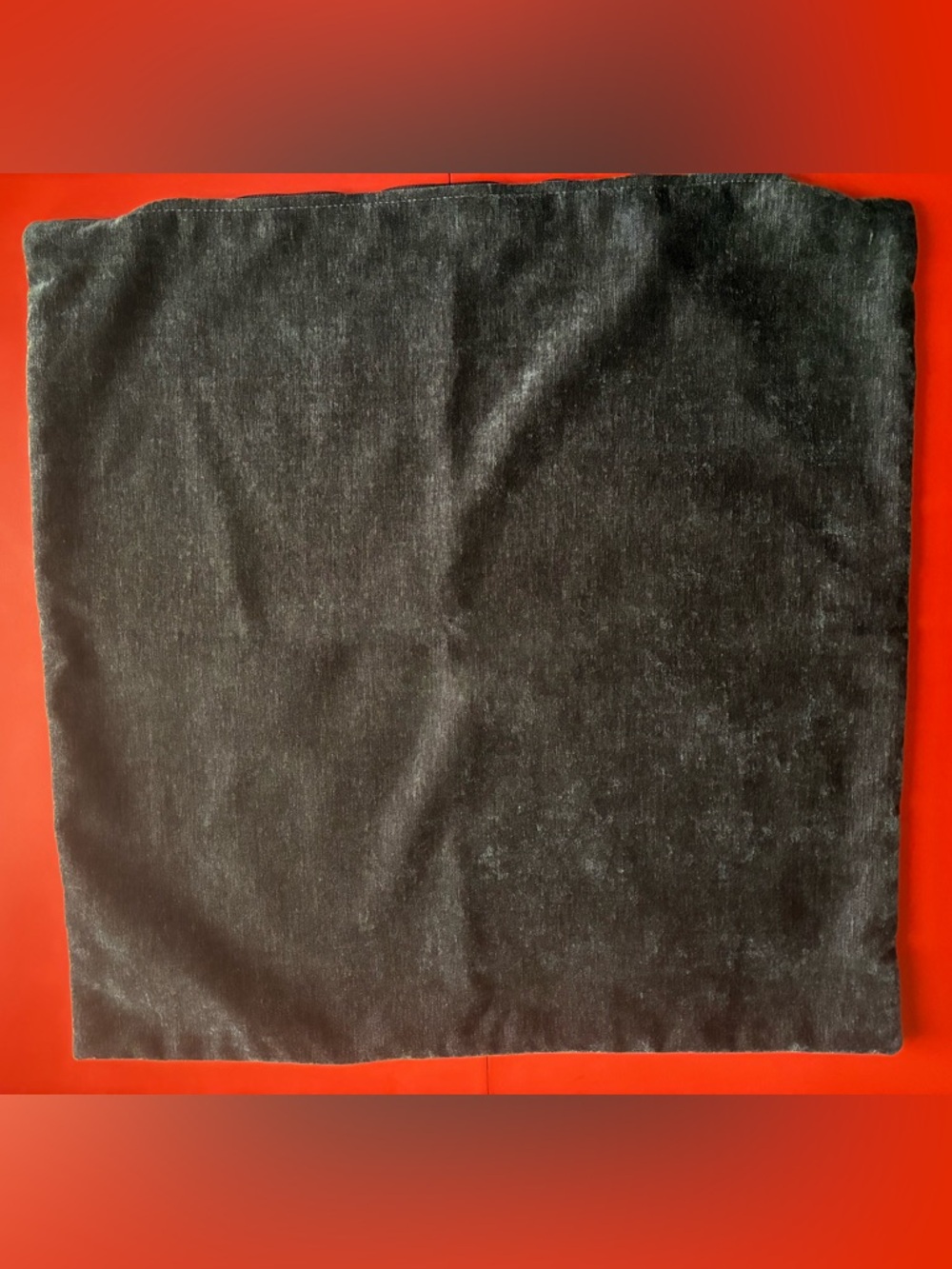 Black Velvet-Look Pillow Cover